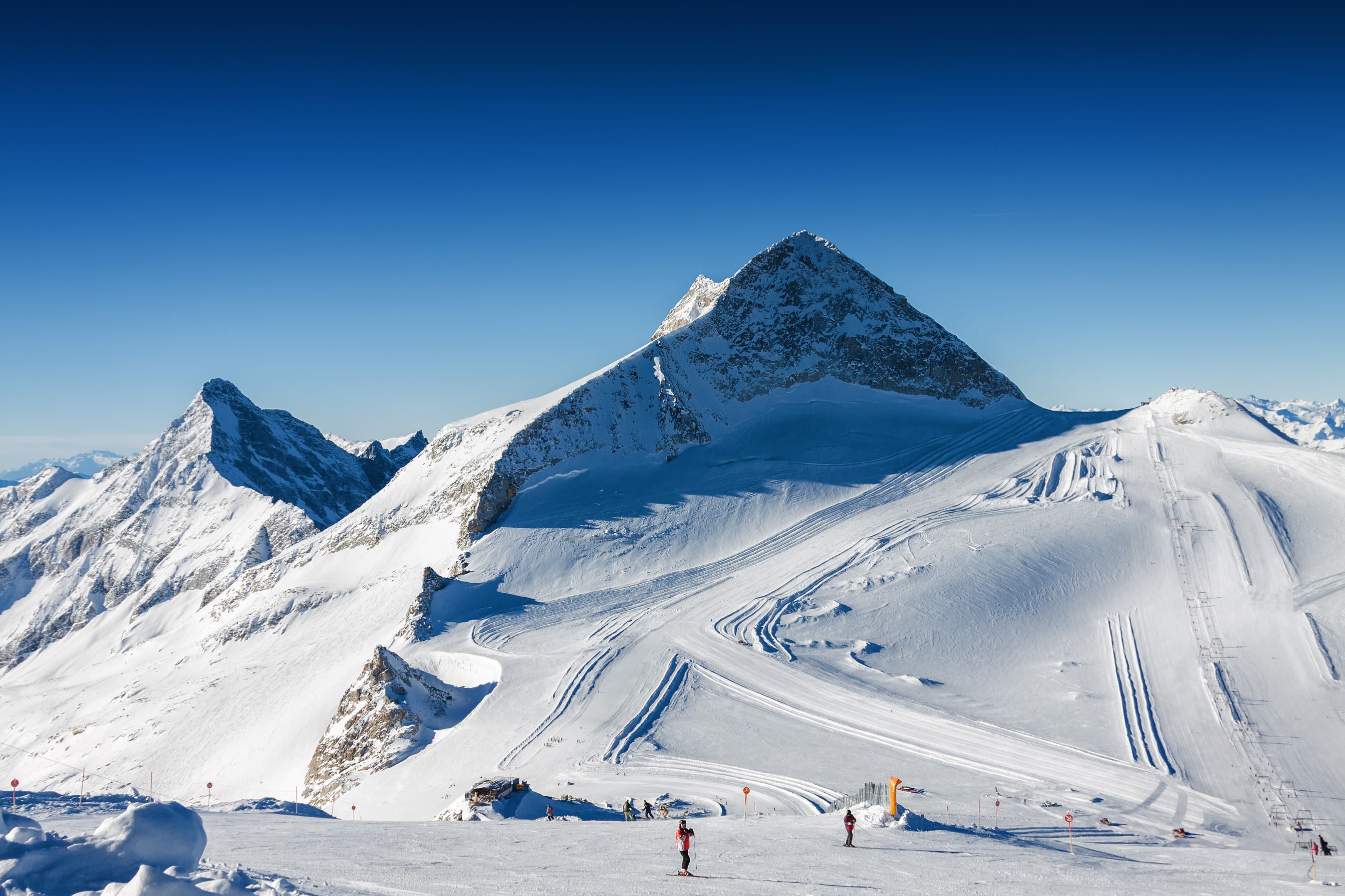 Schitterende omstanidgheden op de Hintertuxer gletsjer. Foto: Adobe Stock /  Neonyn