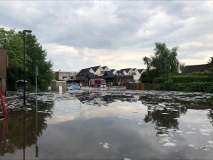 Wateroverlast door noodweer Friesland