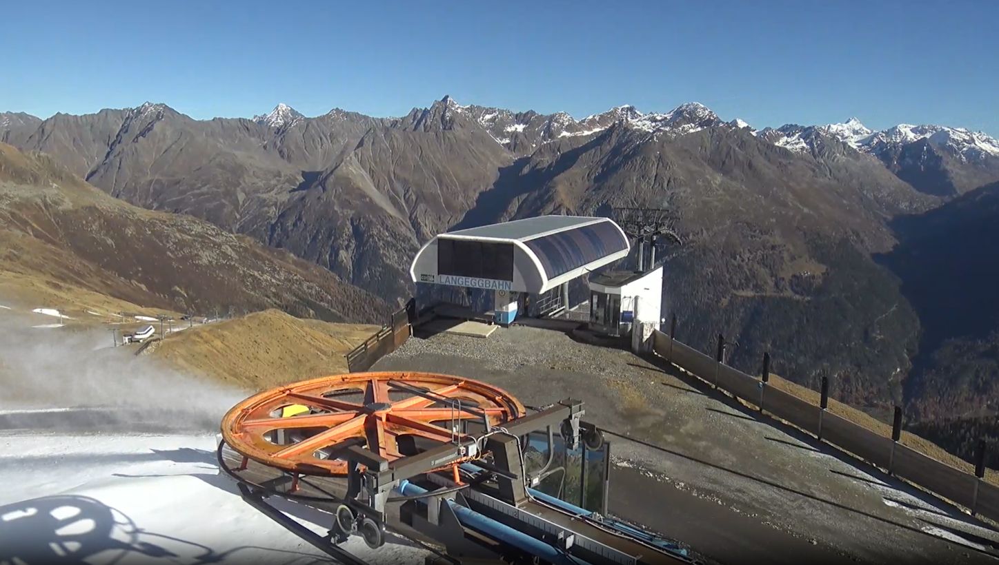 Veelal groene omstandigheden in de Alpen. Sölden op 2665 meter hoogte. Bron: Feratel