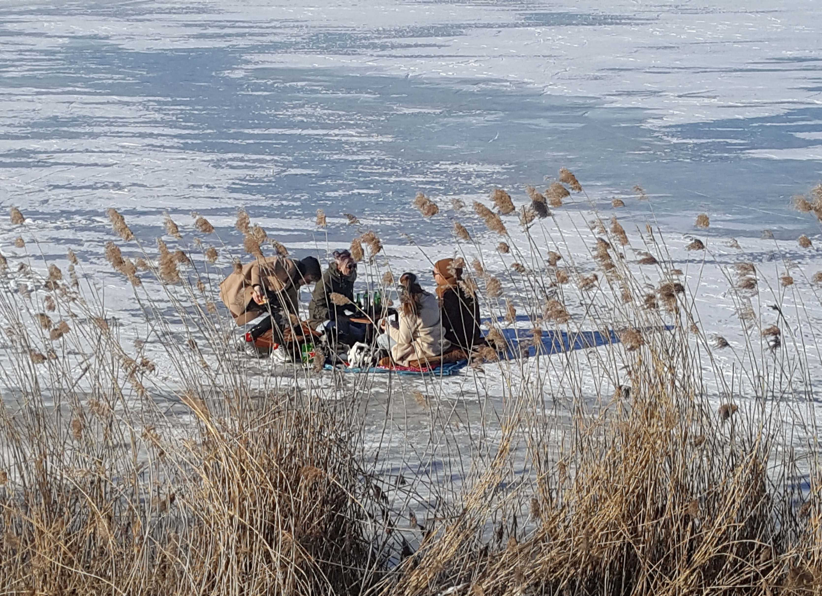Zij laten zich niet tegenhouden door de temperatuur! Foto: Arien van de Pol