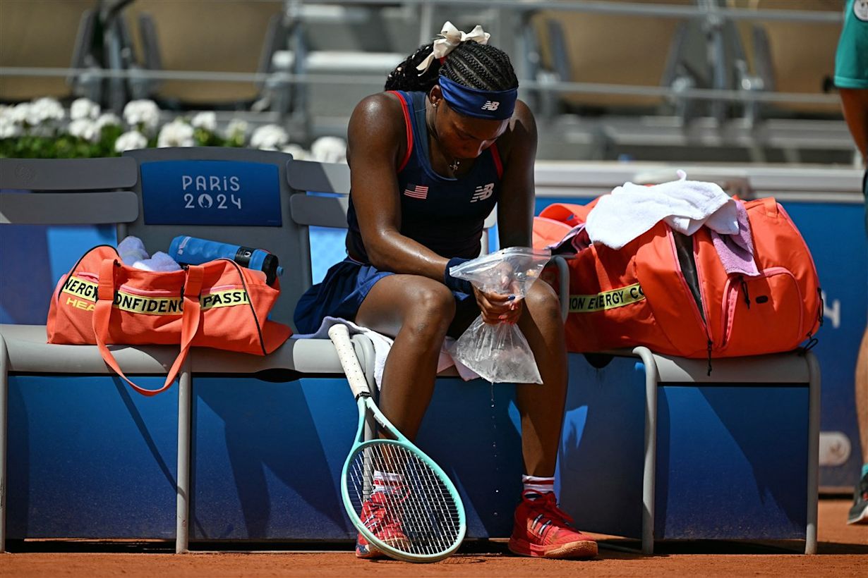 Zinderende hitte tijdens de Olympische Spelen in Parijs. Foto: ANP / PATRICIA DE MELO MOREIRA / AFP