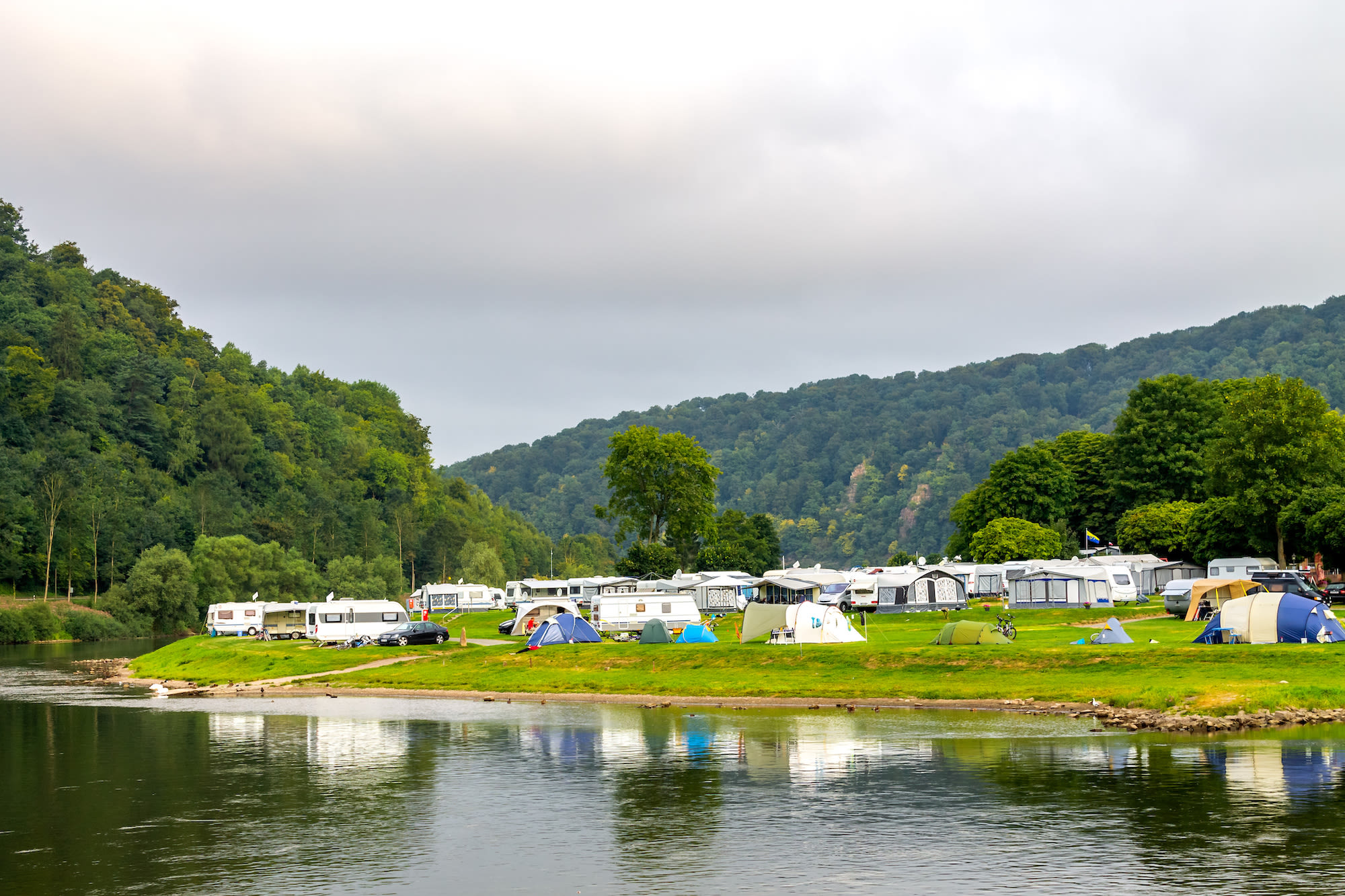 Camping Duitsland - Rivier - Zomervakantie Europa