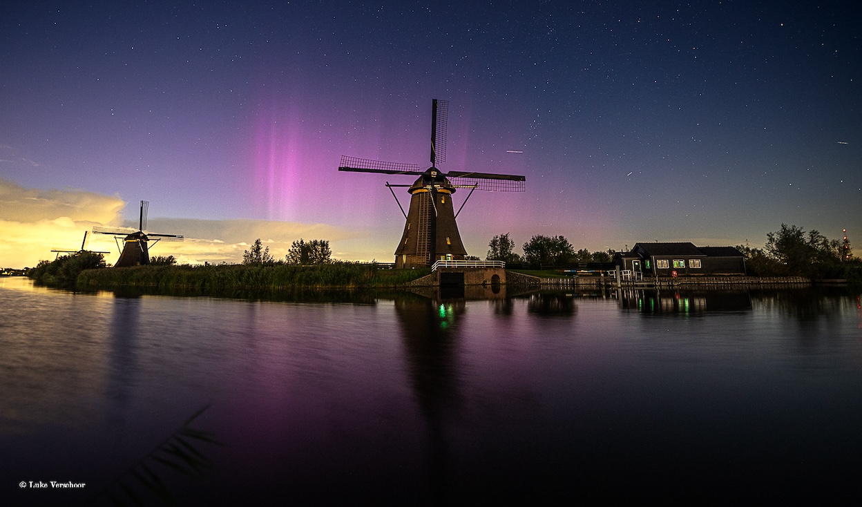 Het noorderlicht was afgelopen nacht goed waarneembaar. Foto: Luke Verschoor.