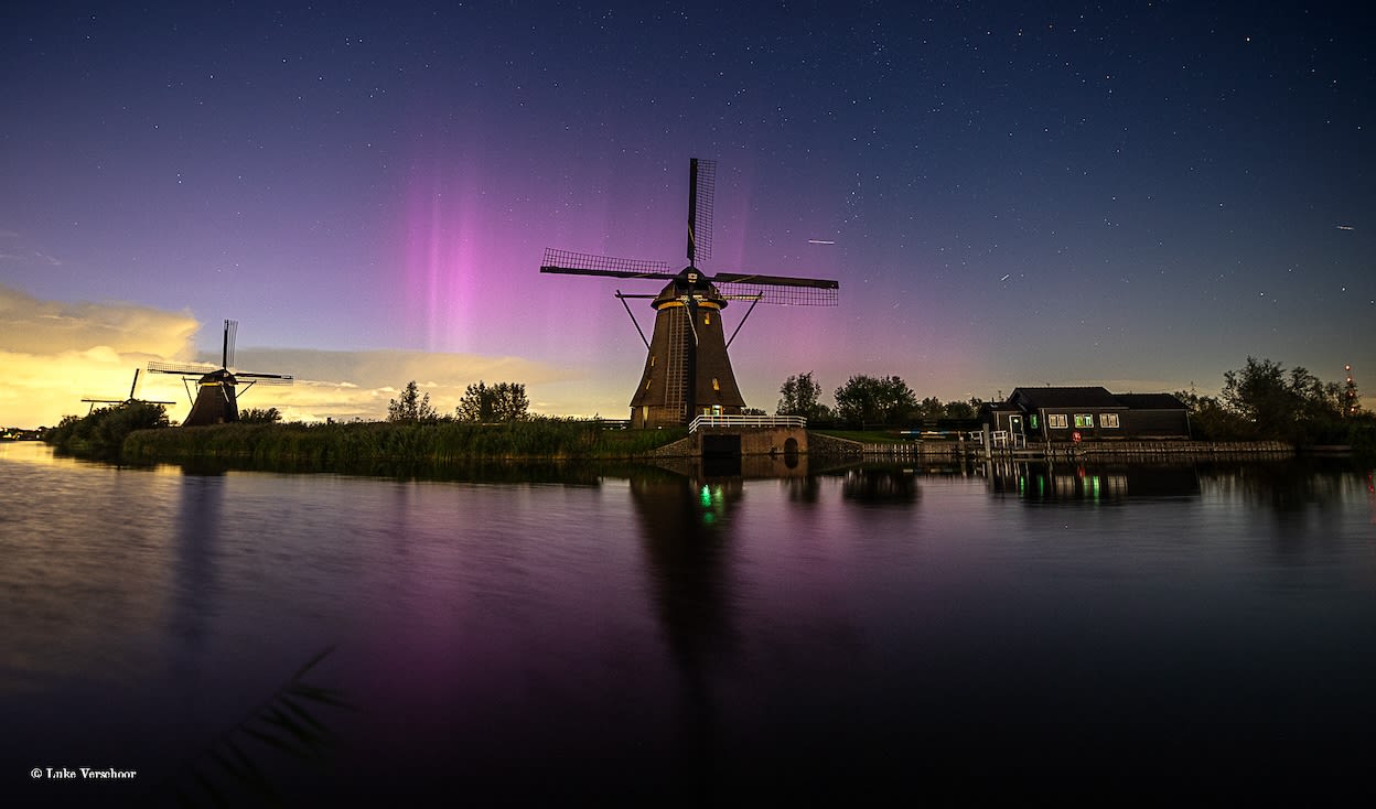 Het noorderlicht was afgelopen nacht goed waarneembaar. Foto: Luke Verschoor.