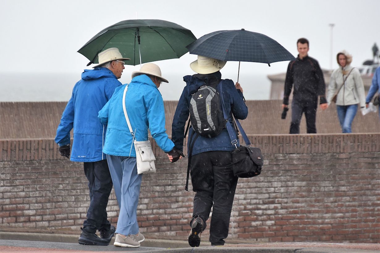 De paraplu kwam dit jaar goed van pas. Foto: Anne-Marie van Iersel