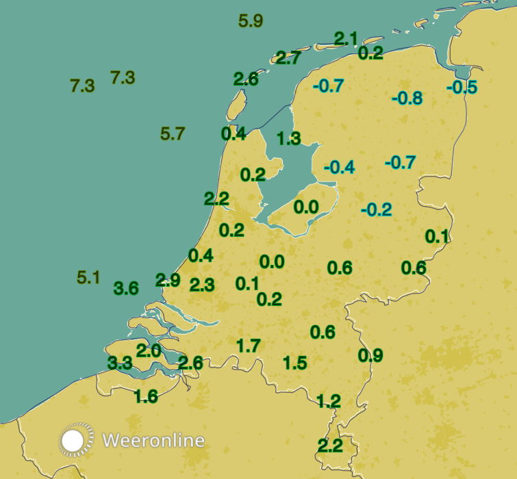 Maximumtemperatuur 22 december 2021 def