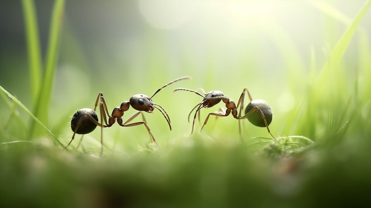 Mierenhoop in het gazon. Foto: Adobe Stock / Rameez
