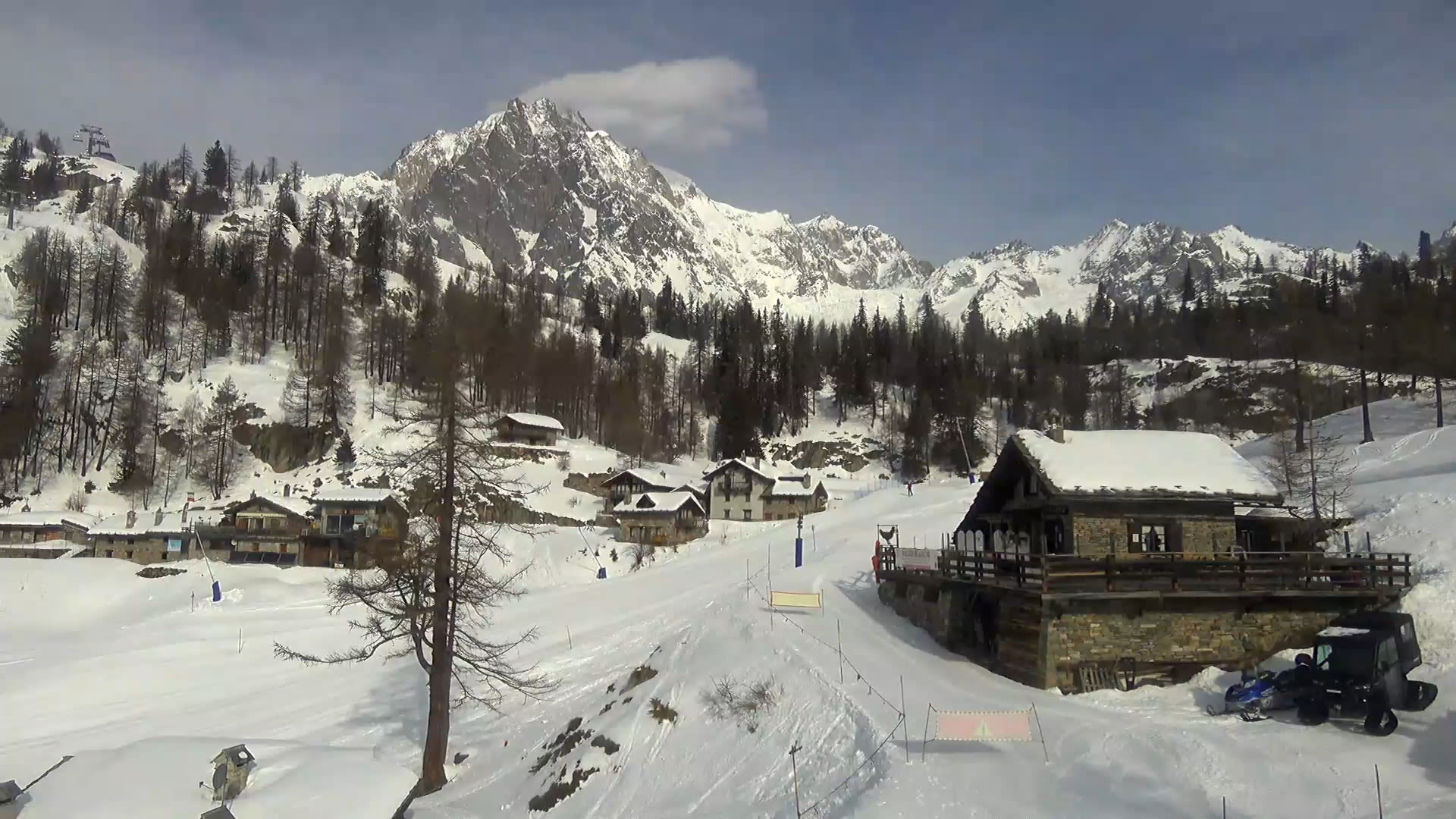 Courmayeur op vrijdagochtend. Beeld: Feratel