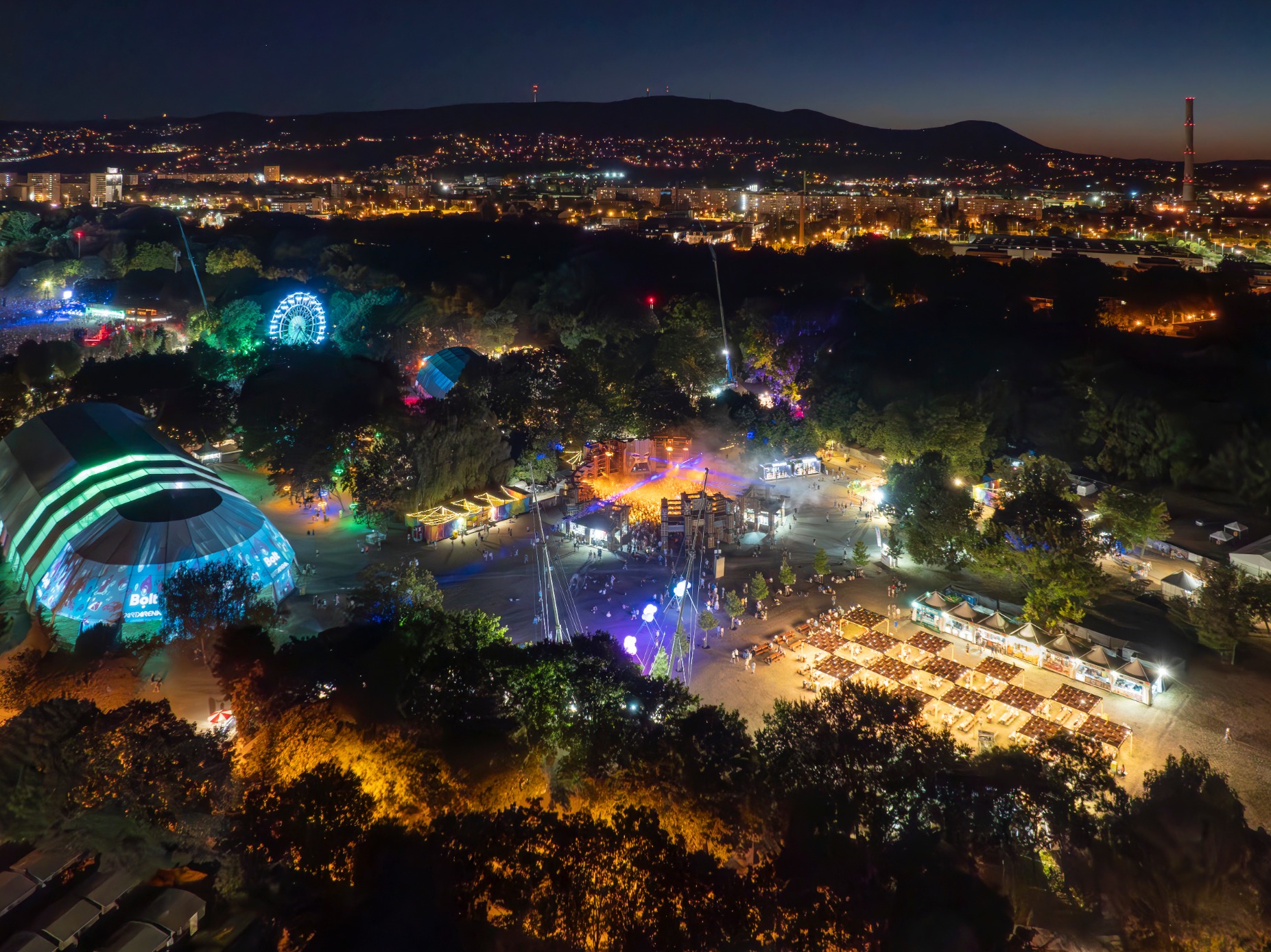 Luchtfoto van Sziget. Foto: Adobe Stock / Geza Kurka