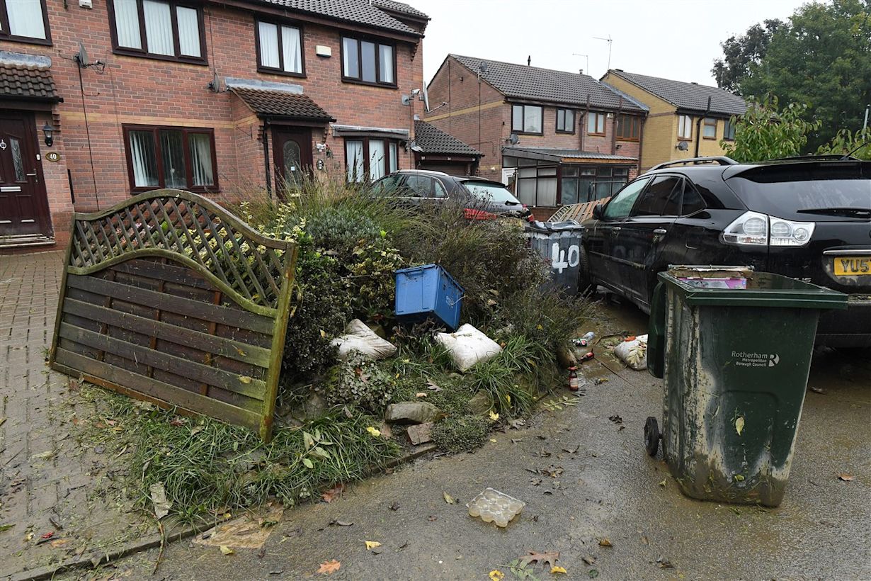 Stormschade bij een eerdere storm in Engeland. Foto: ANP / AFP / Justin Tallis.