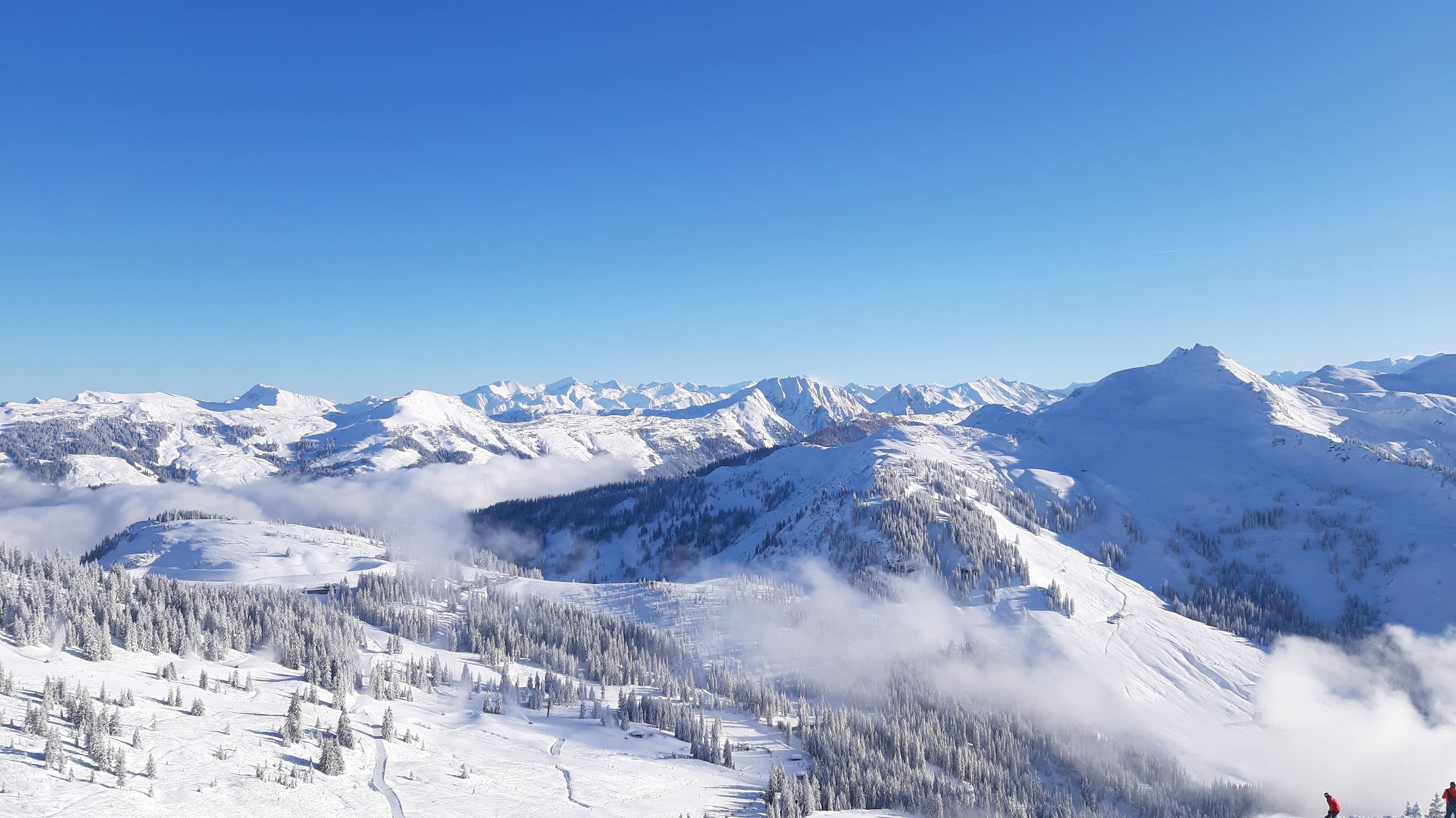 Prachtige condities deze dinsdag in de Kitzbüheler Alpen (foto: Bergbahnen Westendorf) 