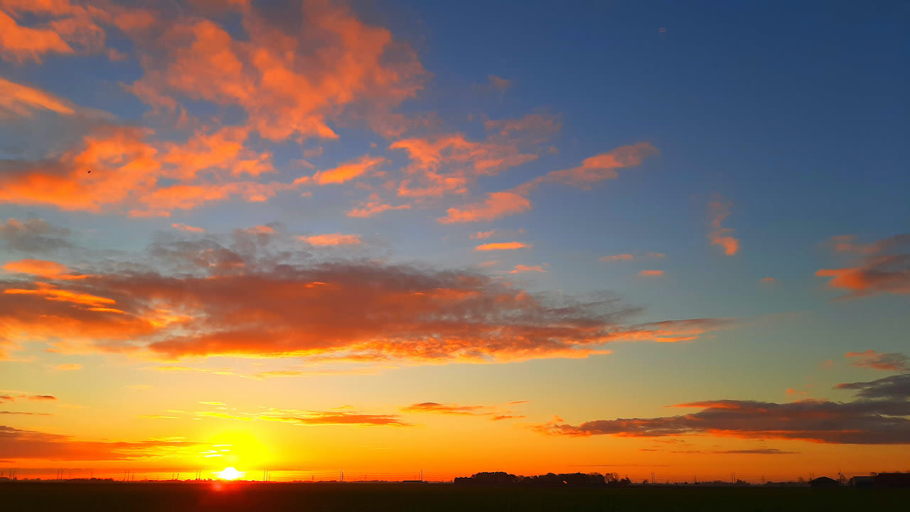Mooie zonsondergang. Foto: Jannes Wiersema