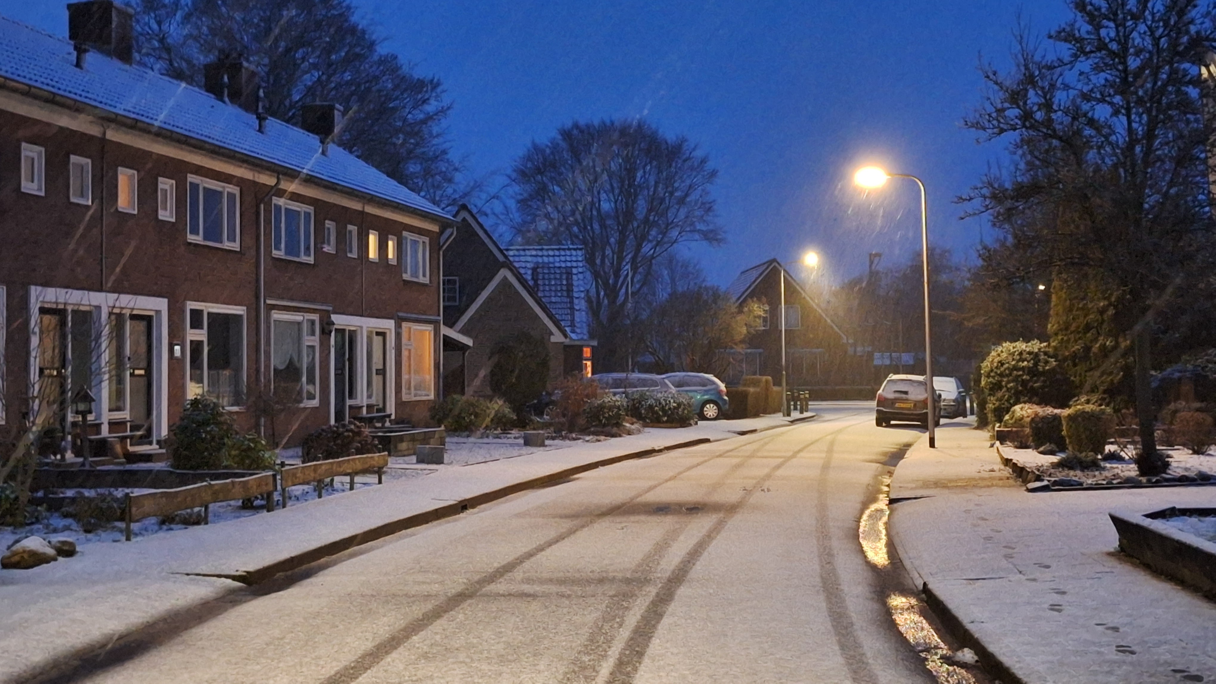 Sneeuw in Wolvega (Friesland) op donderdag 8 februari 2024. Foto: Martin Veye. 