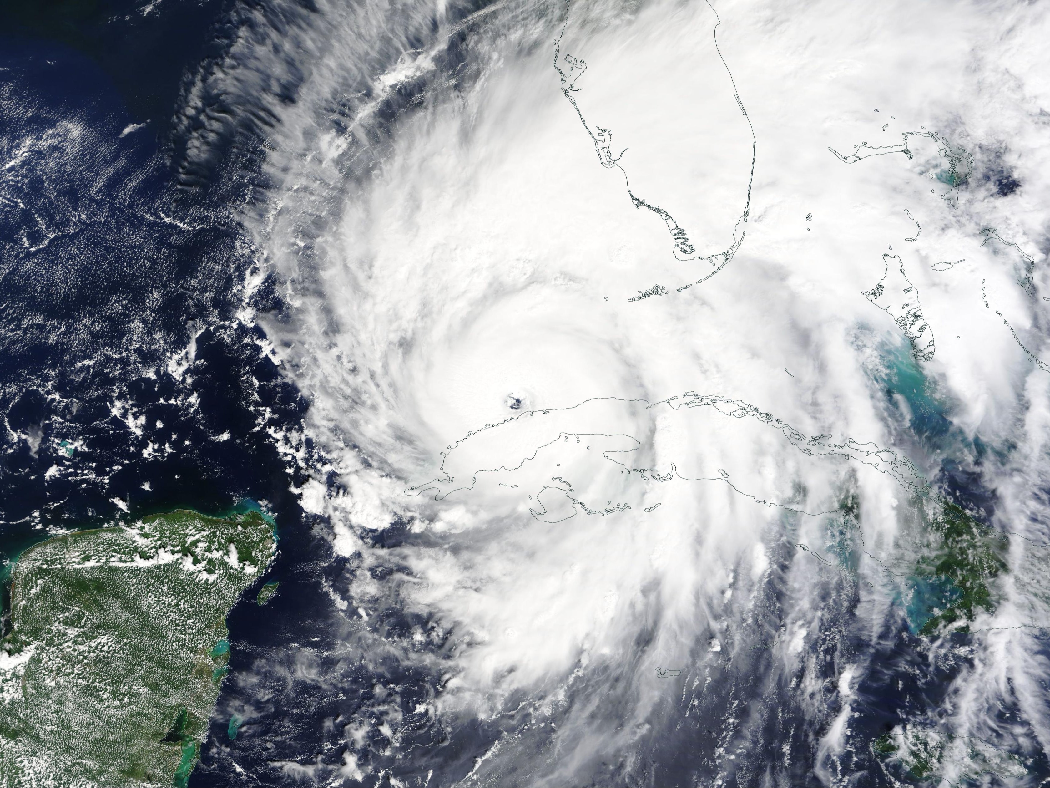 Indrukwekkend satellietbeeld van orkaan Ian. Foto: NASA