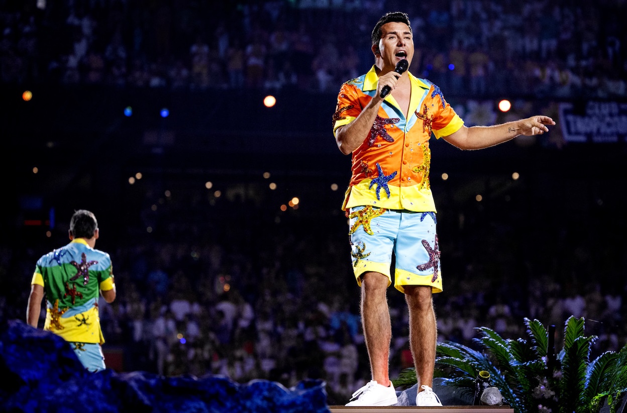 Jan Smit tijdens het Toppers in Concert 2024 in de Johan Cruijff ArenA. Foto: ANP / Ramon van Flymen.
