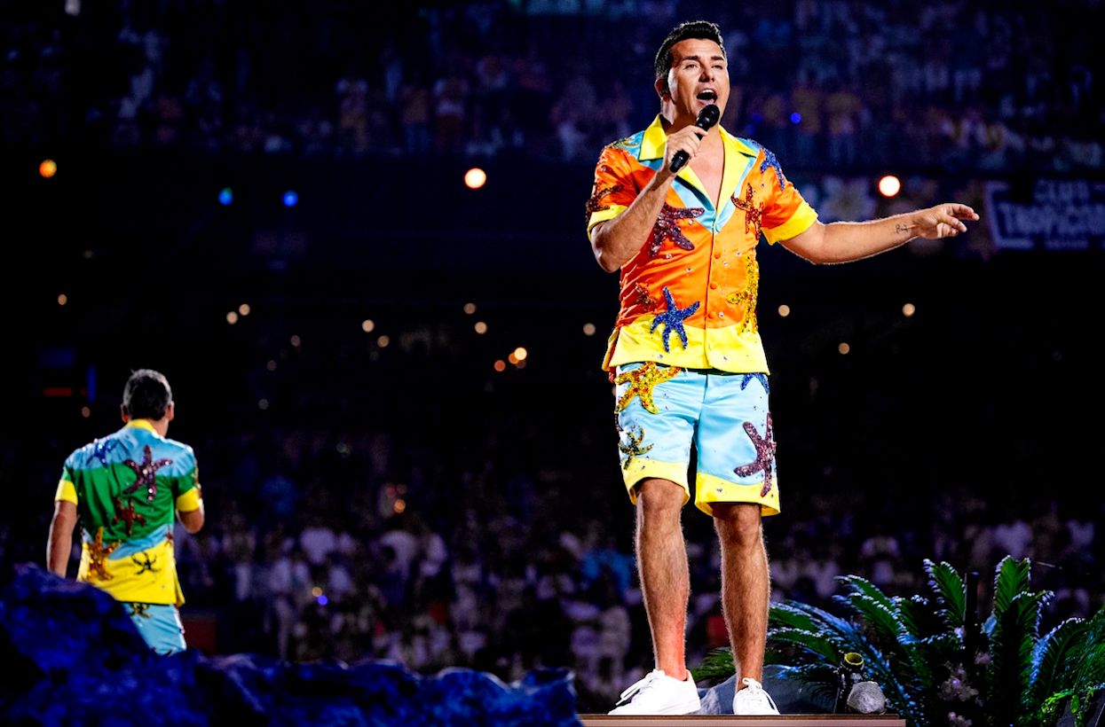 Jan Smit tijdens het Toppers in Concert 2024 in de Johan Cruijff ArenA. Foto: ANP / Ramon van Flymen.