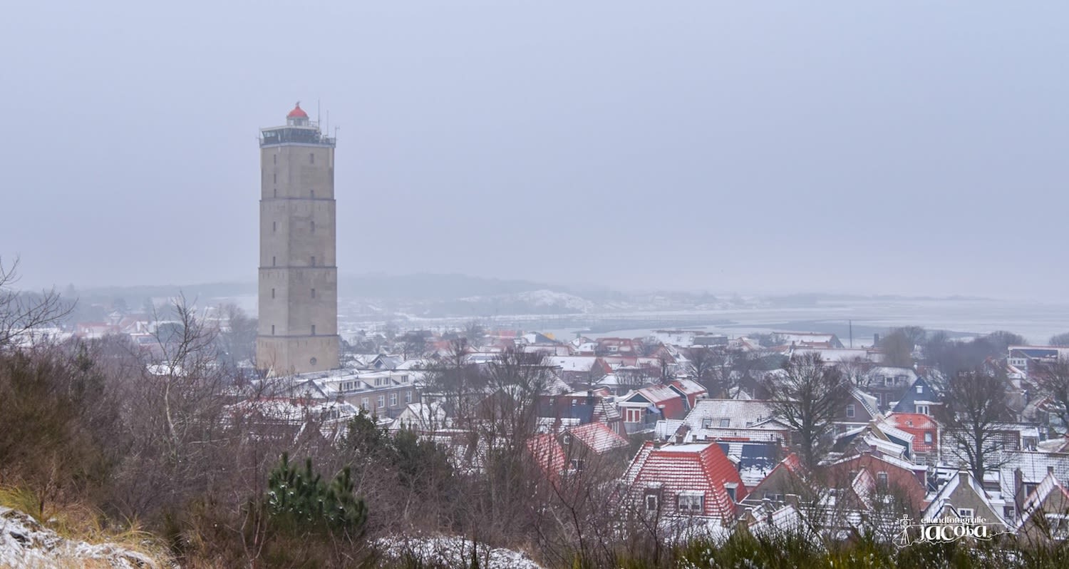 Sneeuw in West-Terschelling. Foto: Jacoba de Graaf