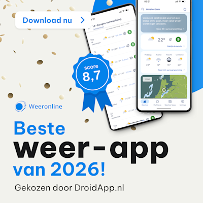 Weeronline beste weerapp 2026