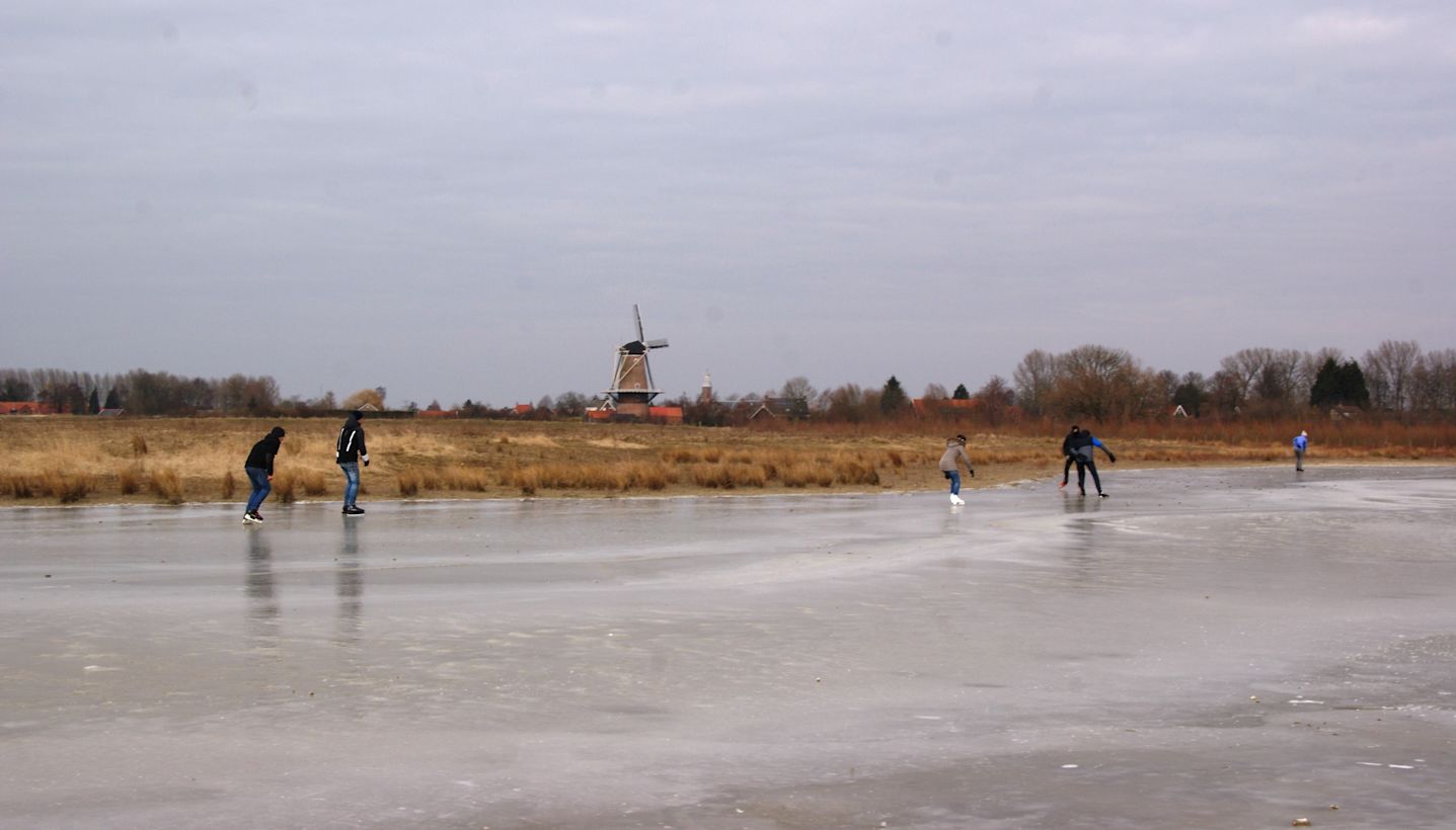 In maart 2018 kon je op veel plekken in ons land schitterend schaatsen. Foto: Piet Grim