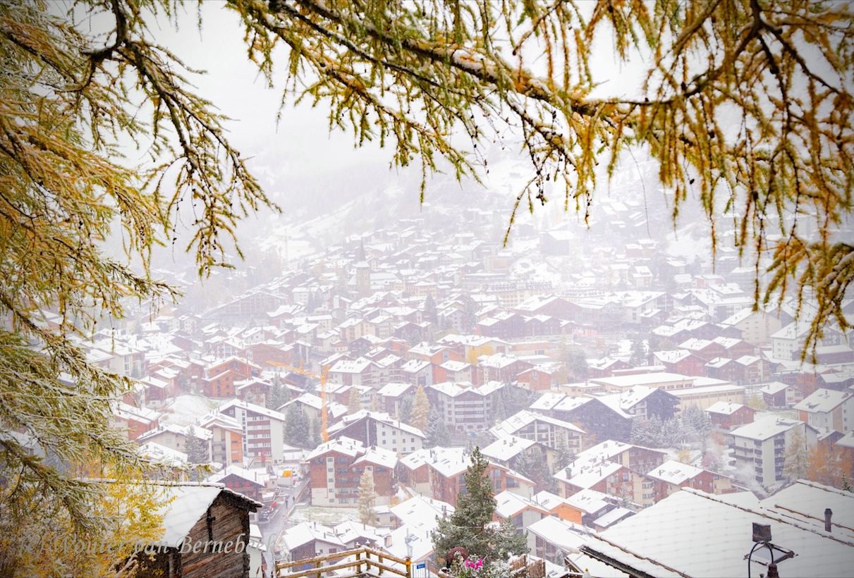 Sneeuwval in Zermatt. Foto: Wouter van Bernebeek.