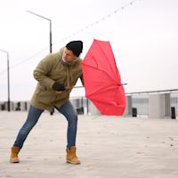 Bij welke windkracht gebruik je een stormparaplu?