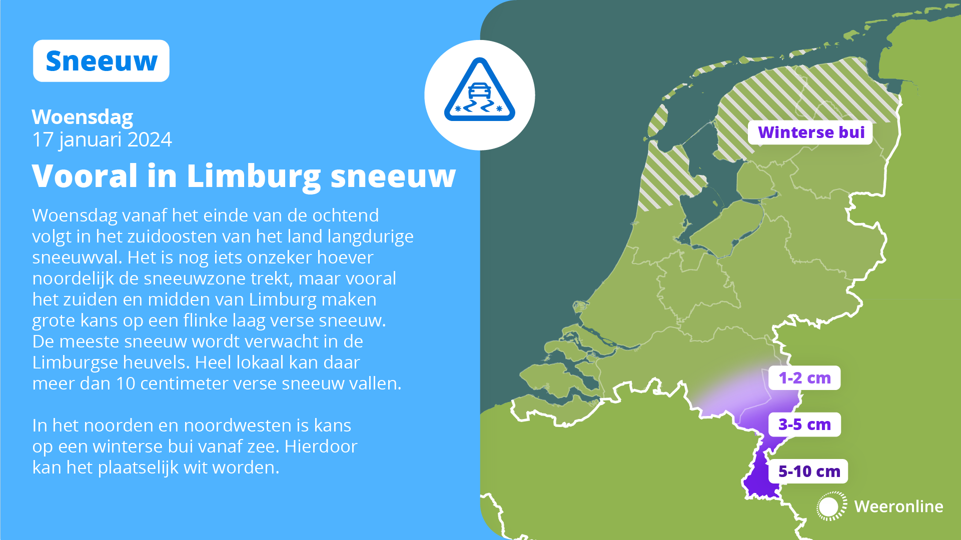 Weeronline sneeuwverwachting 17 januari 2024