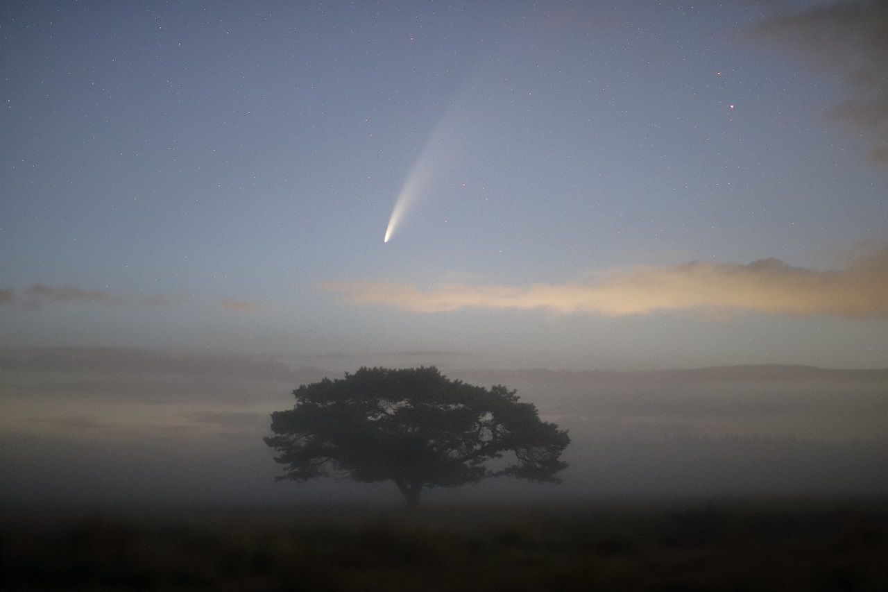 In juli 2020 zagen we komeet Neowise. Foto: Matthijs de Vries