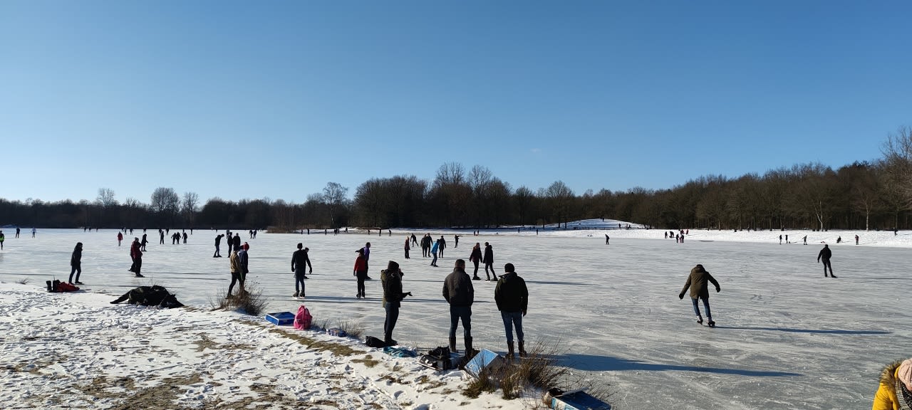 Er werd volop geschaatst in februari 2021. Foto: Jens de Jonge