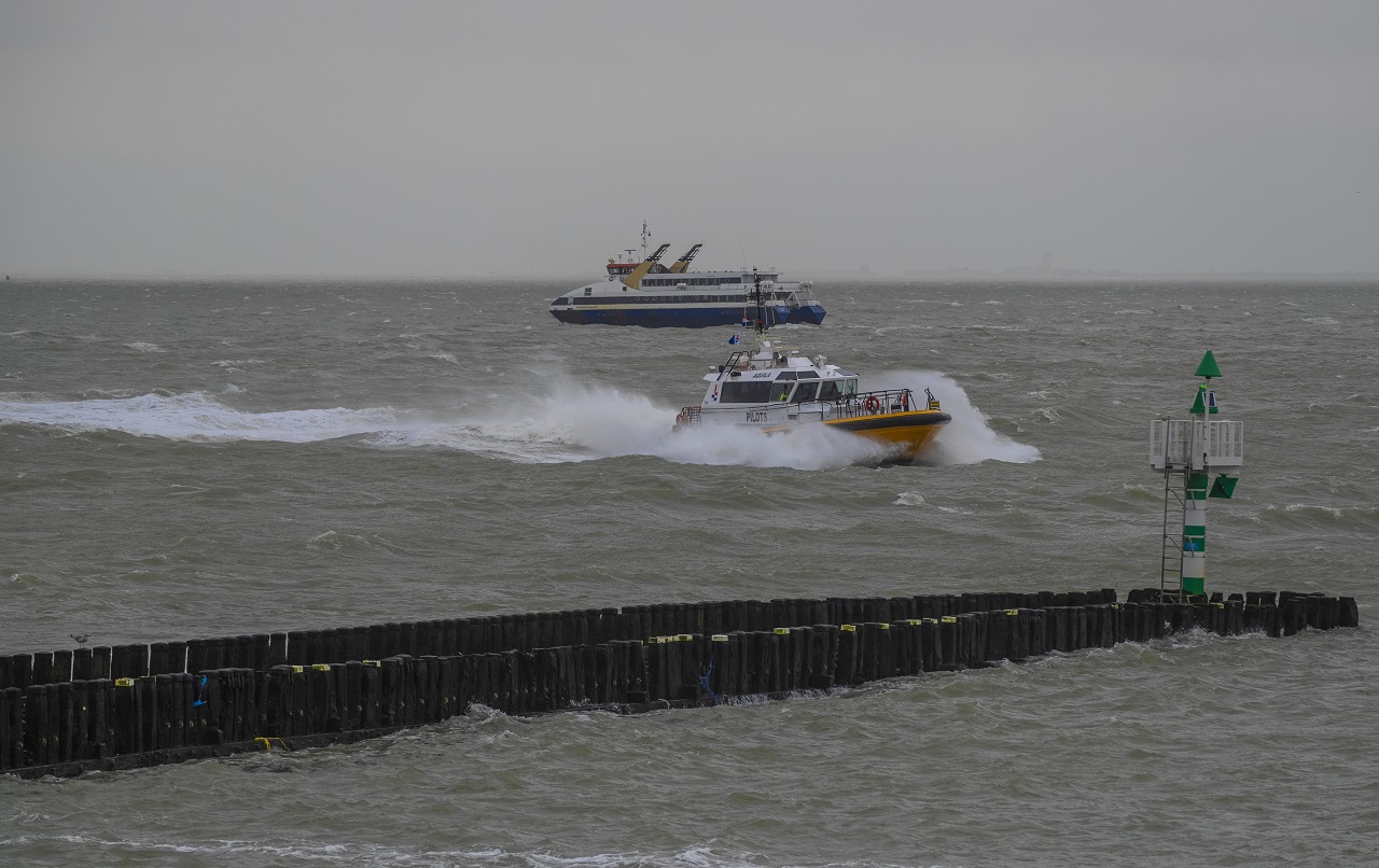 Veel wind op de Westerschelde. Foto: Jos Clarijs