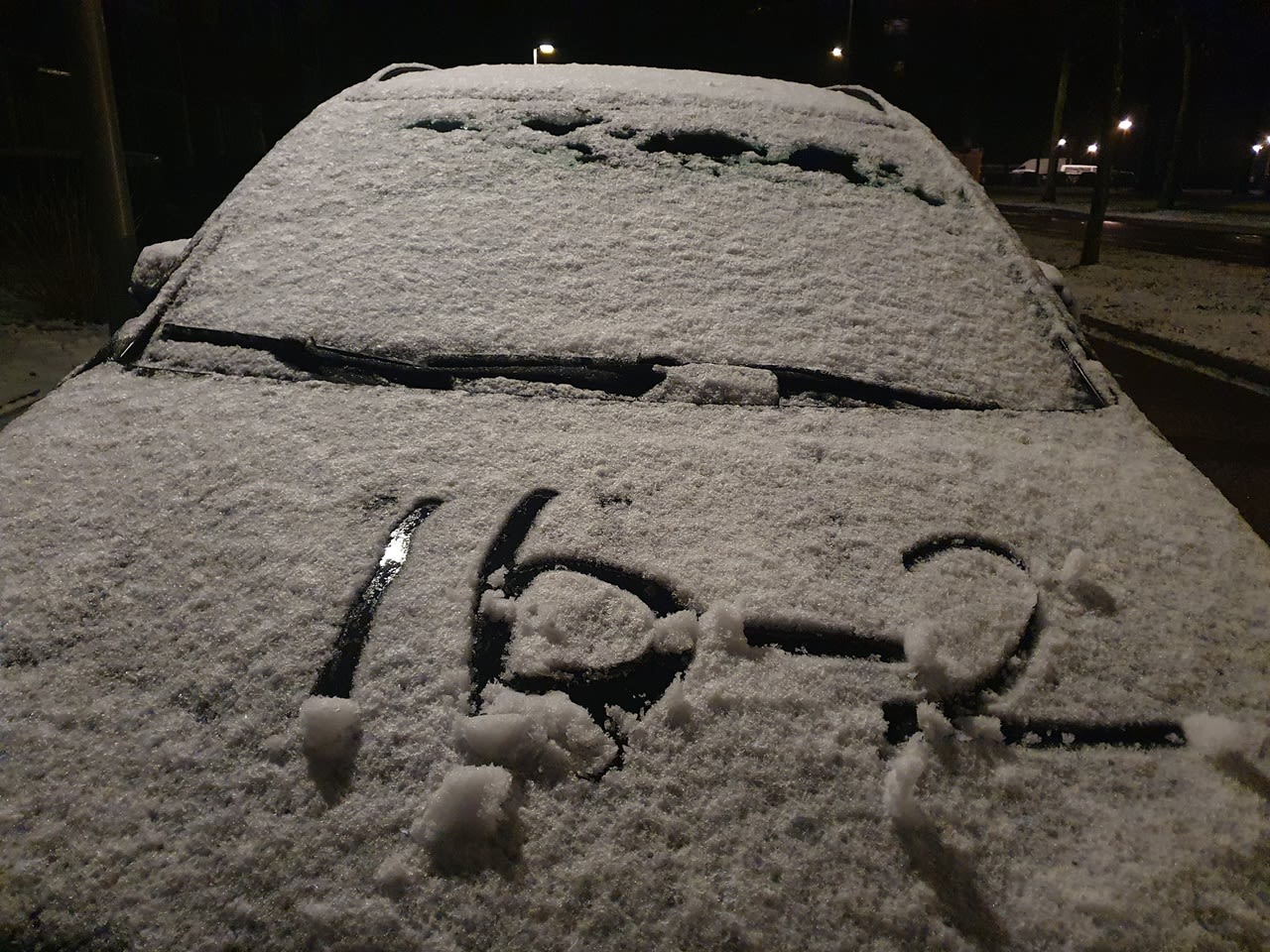 Afgelopen nacht kwam het vooral landinwaarts nog tot sneeuw. Foto: Marianne Steenbergen