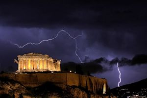 Onweersbuien met veel bliksem verwacht in Griekenland