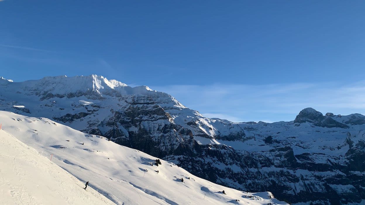Zachte en zonnige omstandigheden in de Alpen. Foto: Géraldine Lafeber