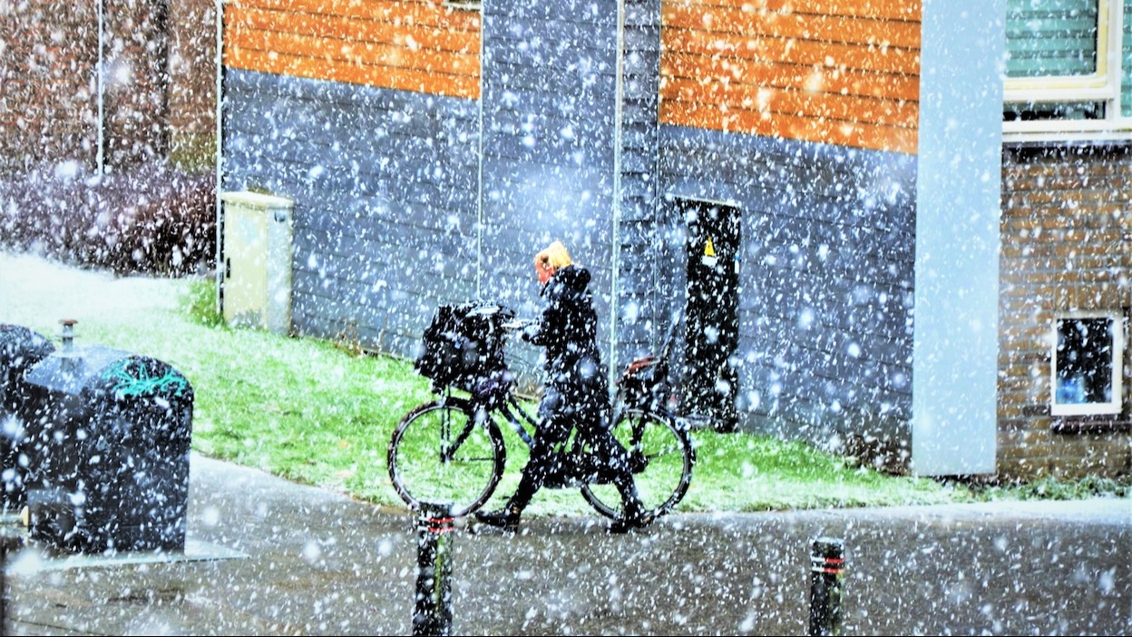 Sneeuwbuien. Foto: Henk Luntz