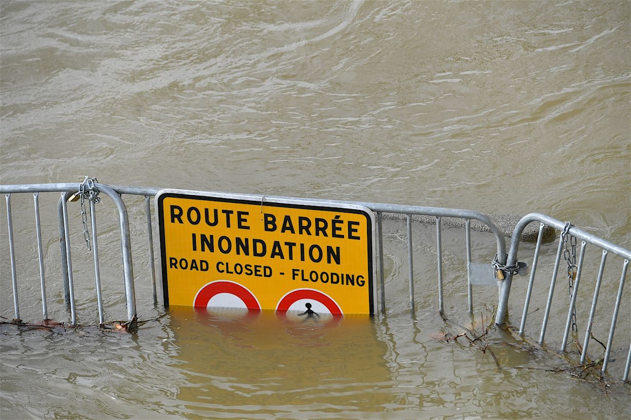 Overstroming in Frankrijk. Foto: Adobe Stock / oliverouge