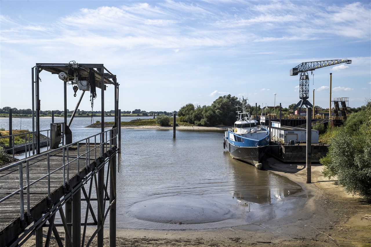 Bijna recordlage waterstand in de Rijn. Foto: ANP / Vincent Jannink.
