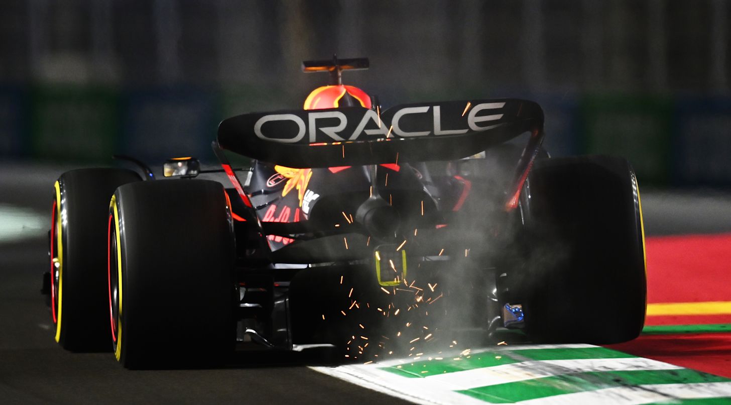 Verstappen tijdens de GP van Saoedi-Arabië. Foto: Clive Mason/ /Getty images via redbullcontentpool.com