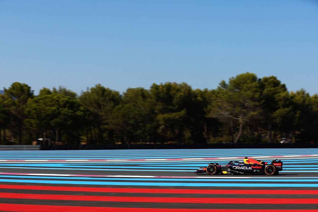Max Verstappen tijdens de vrije training op het circuit Paul Ricard. Beeld: Mark Thompson/Getty Images / redbullcontentpool.com