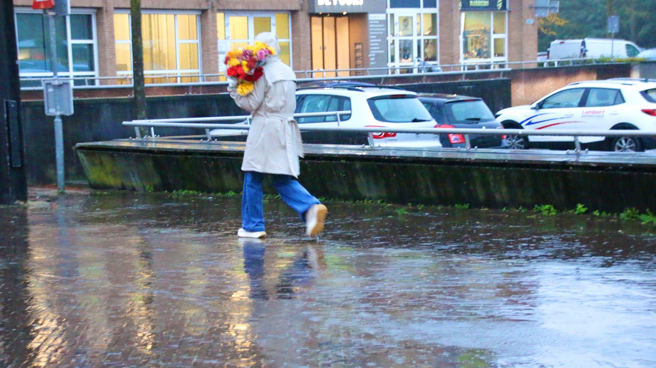 Lopen in de regen. Foto: Peter van der Schoot