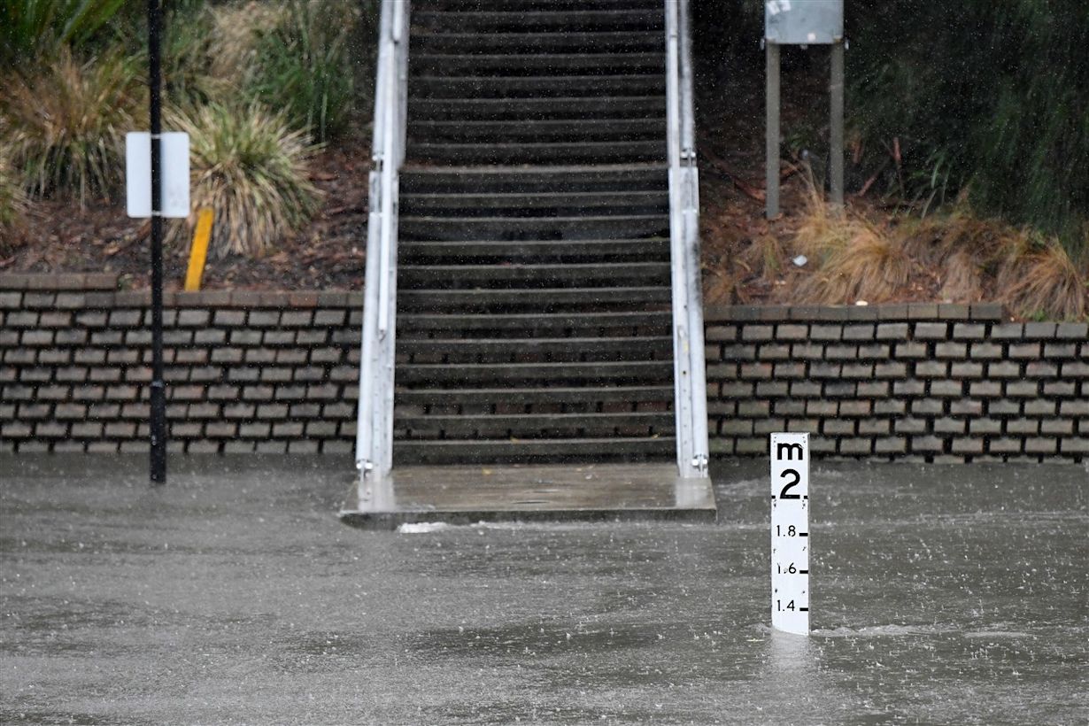 Hevige regenval. Foto: ANP/EPA/BIANCA DE MARCHI AUSTRALIA AND NEW ZEALAND OUT