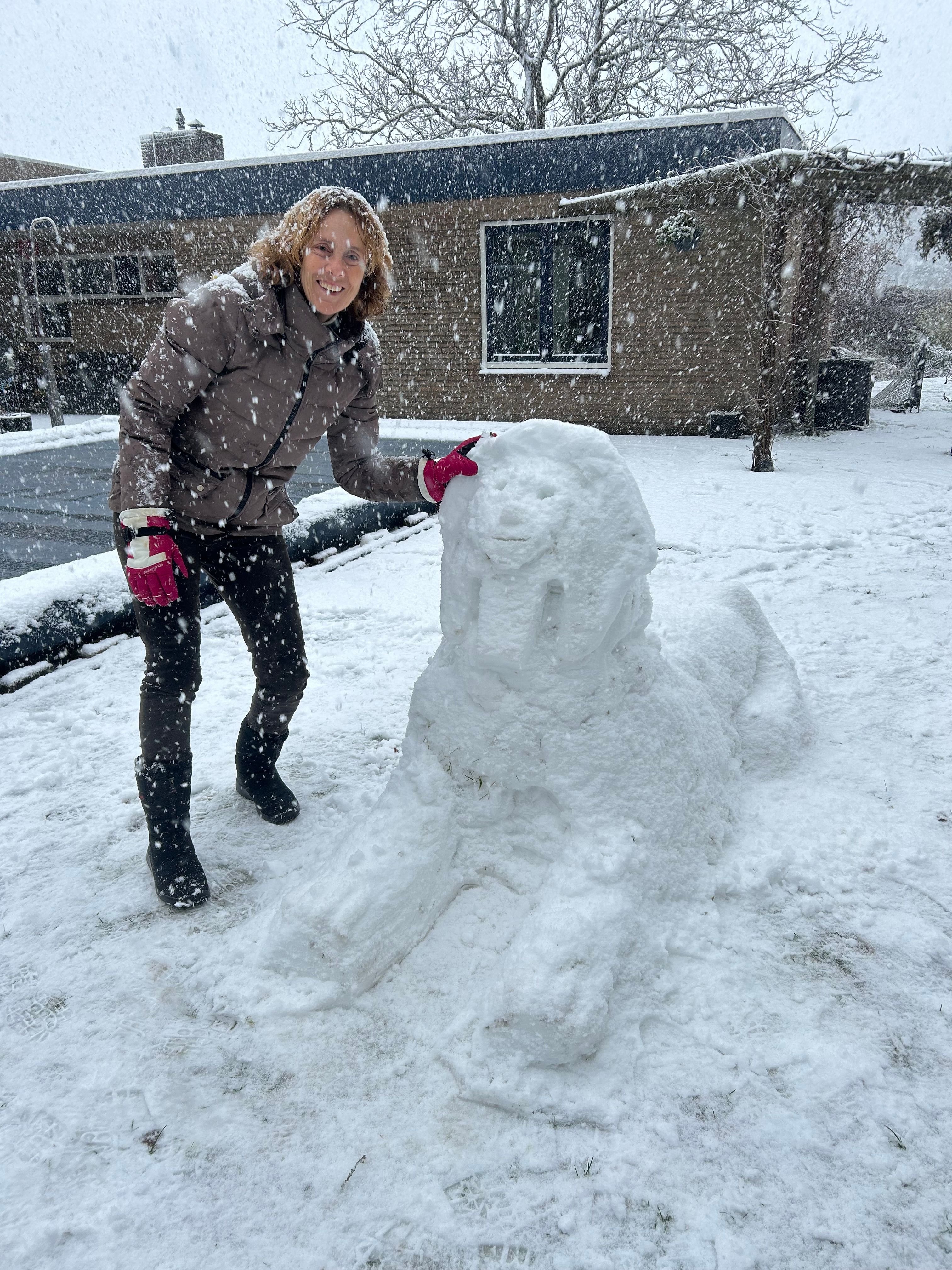 Genoeg sneeuw voor een sneeuwpop. Foto: Arnoud van Campen