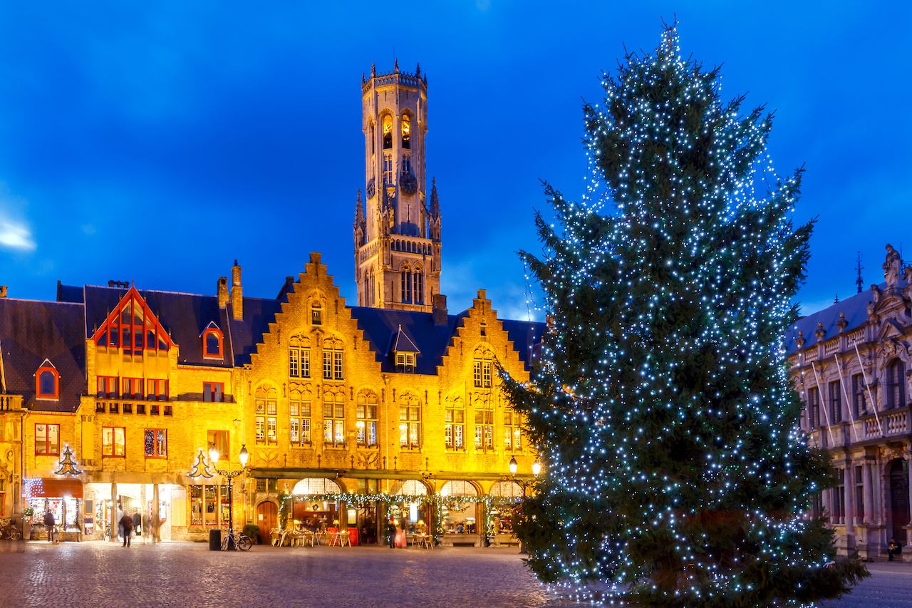 Opnieuw een groene kerst in Brugge. Foto: Adobe Stock / pillerss