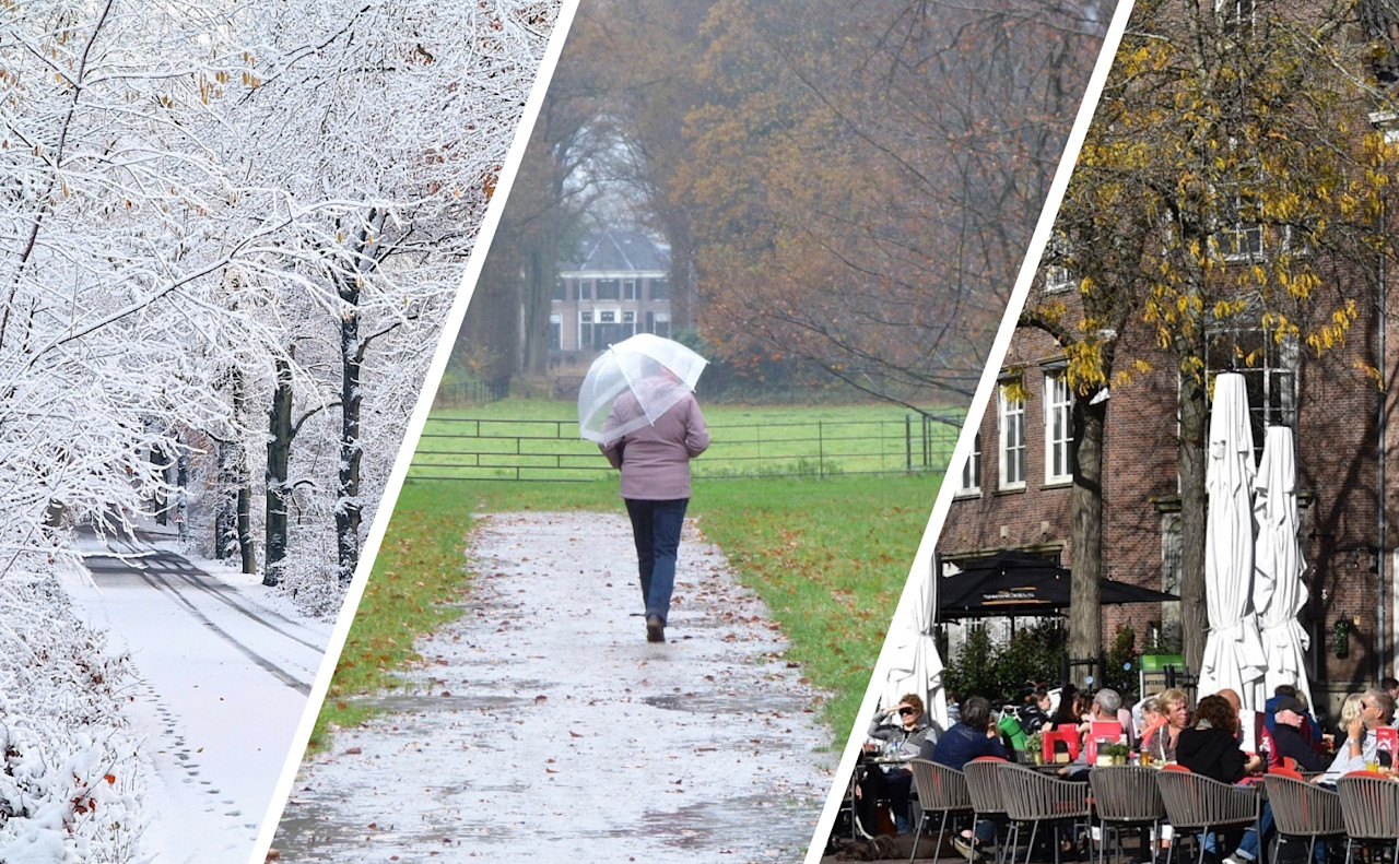 De herfst had van alles wat. Van terrasjesweer tot de eerste sneeuwval. Vaak was ook de paraplu nodig. Foto's van Wouter van Bernebeek, Chris Meewis en Anne-Marie van Iersel