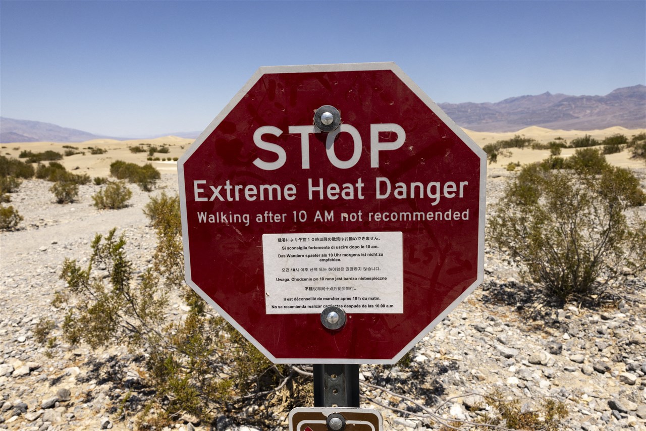 Waarschuwing voor gevaar van extreme hitte in de VS. Foto via ANP AFP/ETIENNE LAURENT