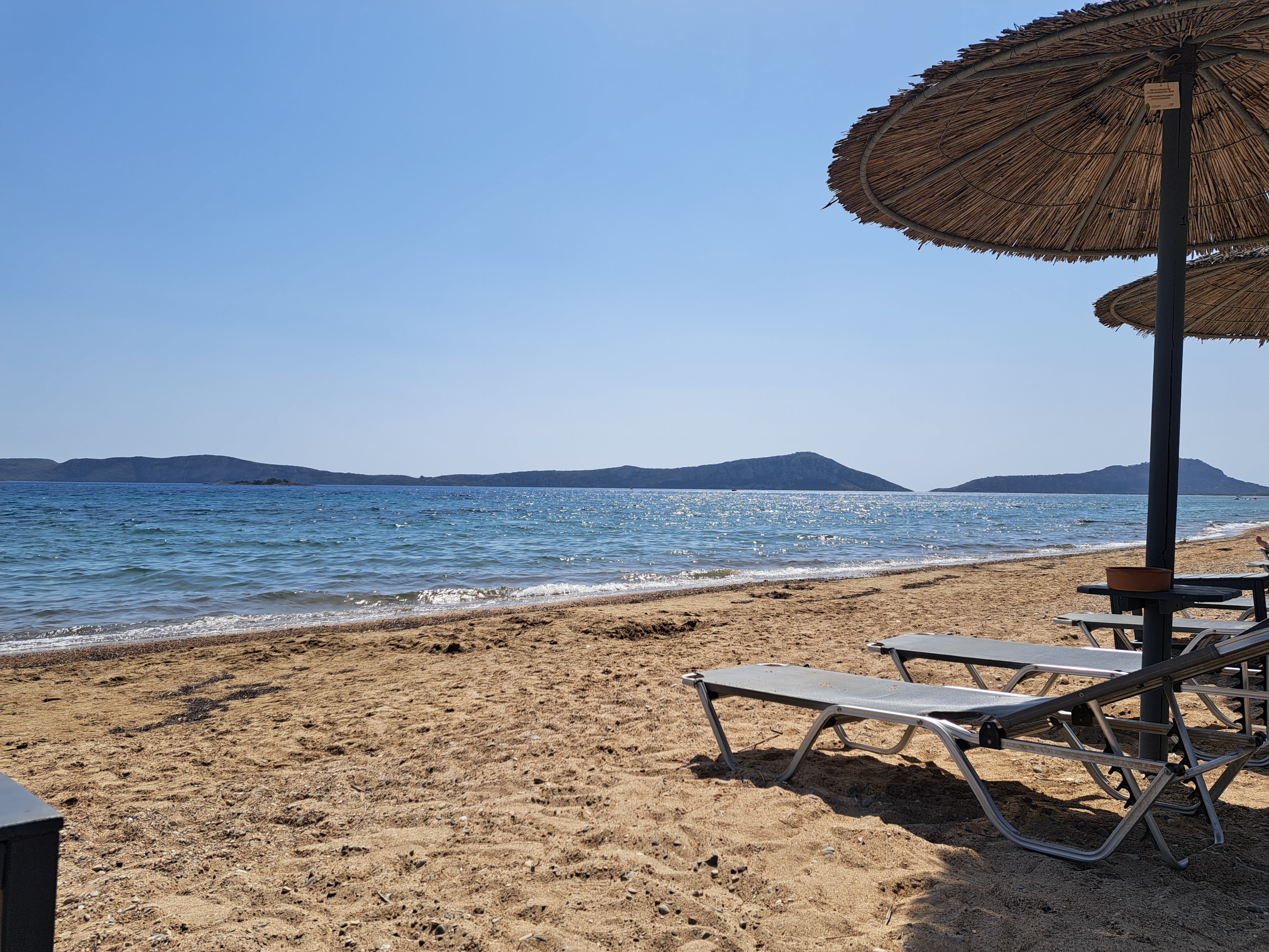 40 graden in Gialova, Griekenland in juni 2024. Foto: Frank Loenis