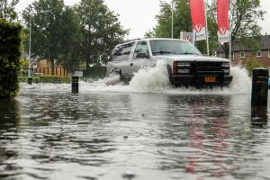 Wateroverlast door noodweer Friesland
