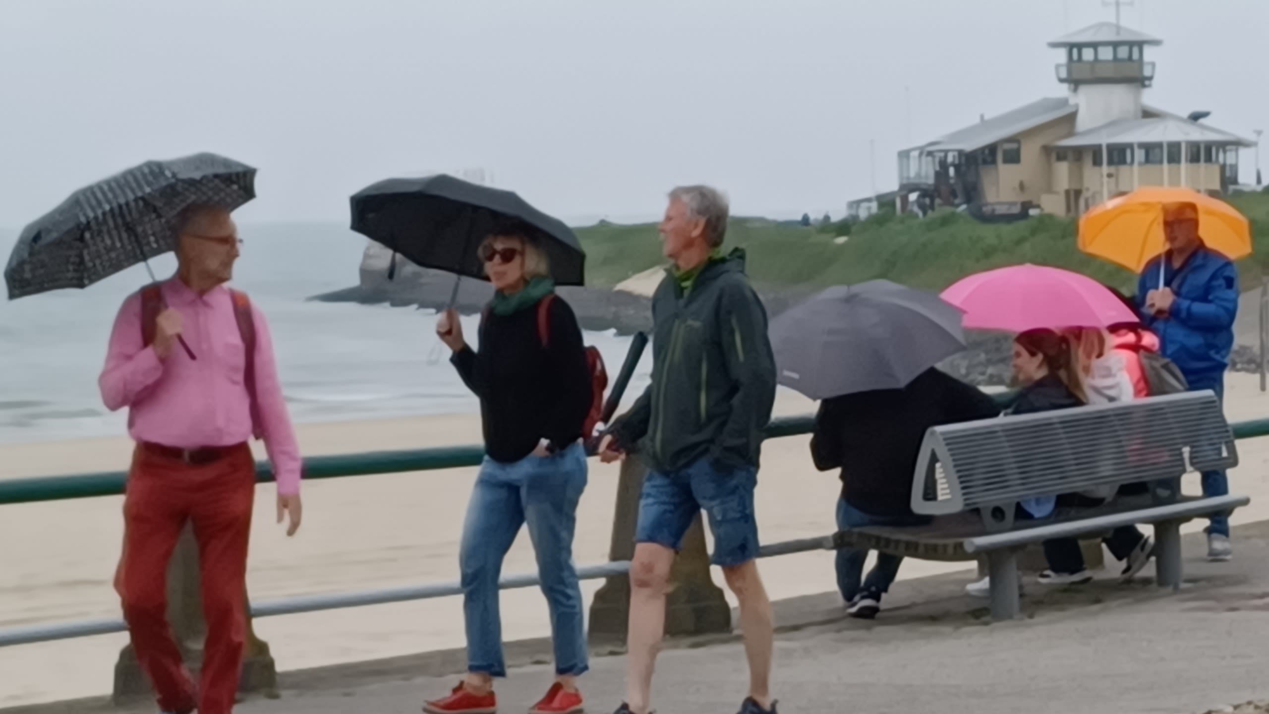 In de regen aan de kust. Foto: Anne-Marie van Iersel