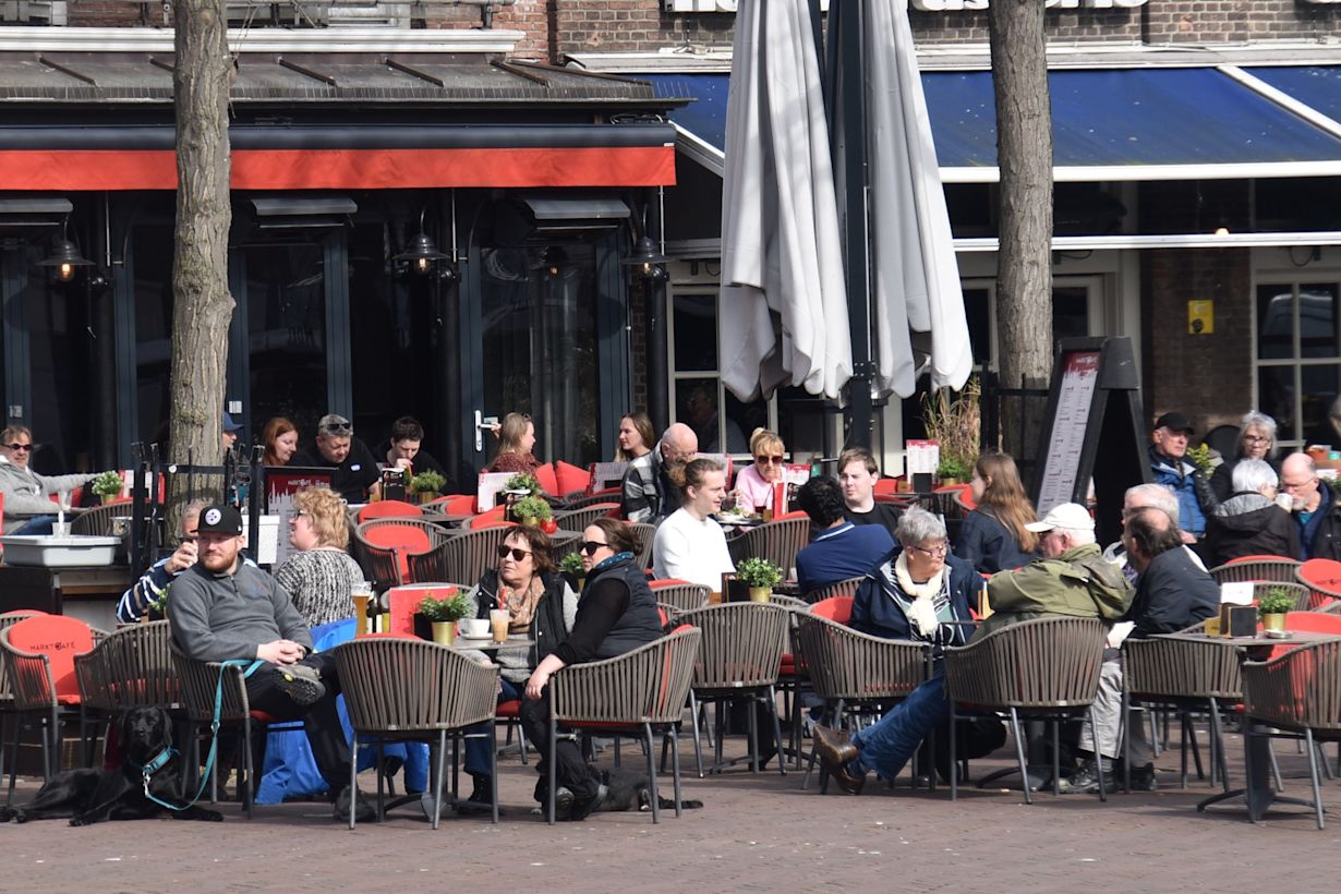 Deze maart wat het al een paar keer terrasweer. Foto: Anne-Marie van Iersel.