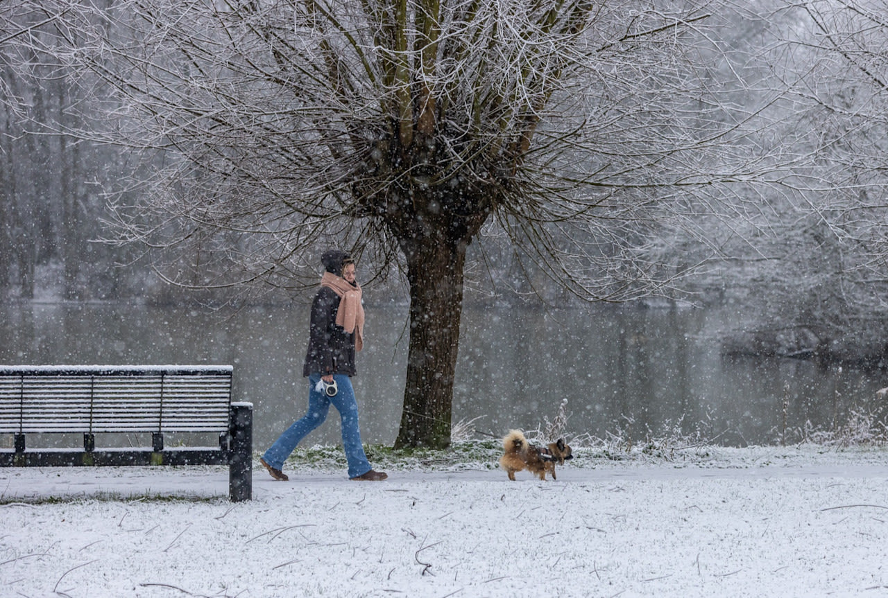 Wandelen in de sneeuw. Foto: Bas Weetink.