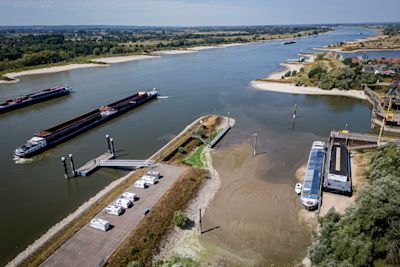 Waterpeil Rijn op laagste punt ooit gemeten door droogte