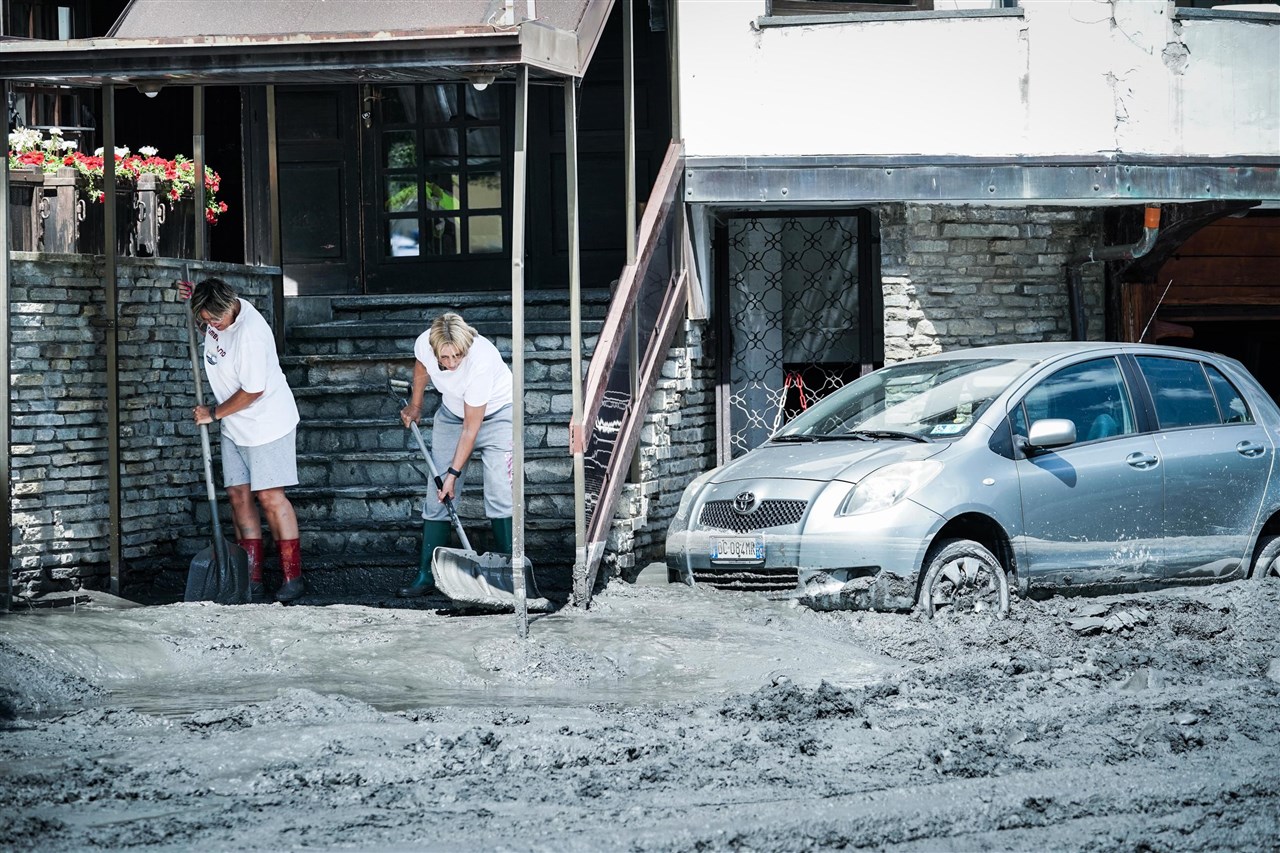Eerder deze maand waren er ook al hevige aardverschuivingen in Italië. Foto ANP/EPA/TINO ROMANO